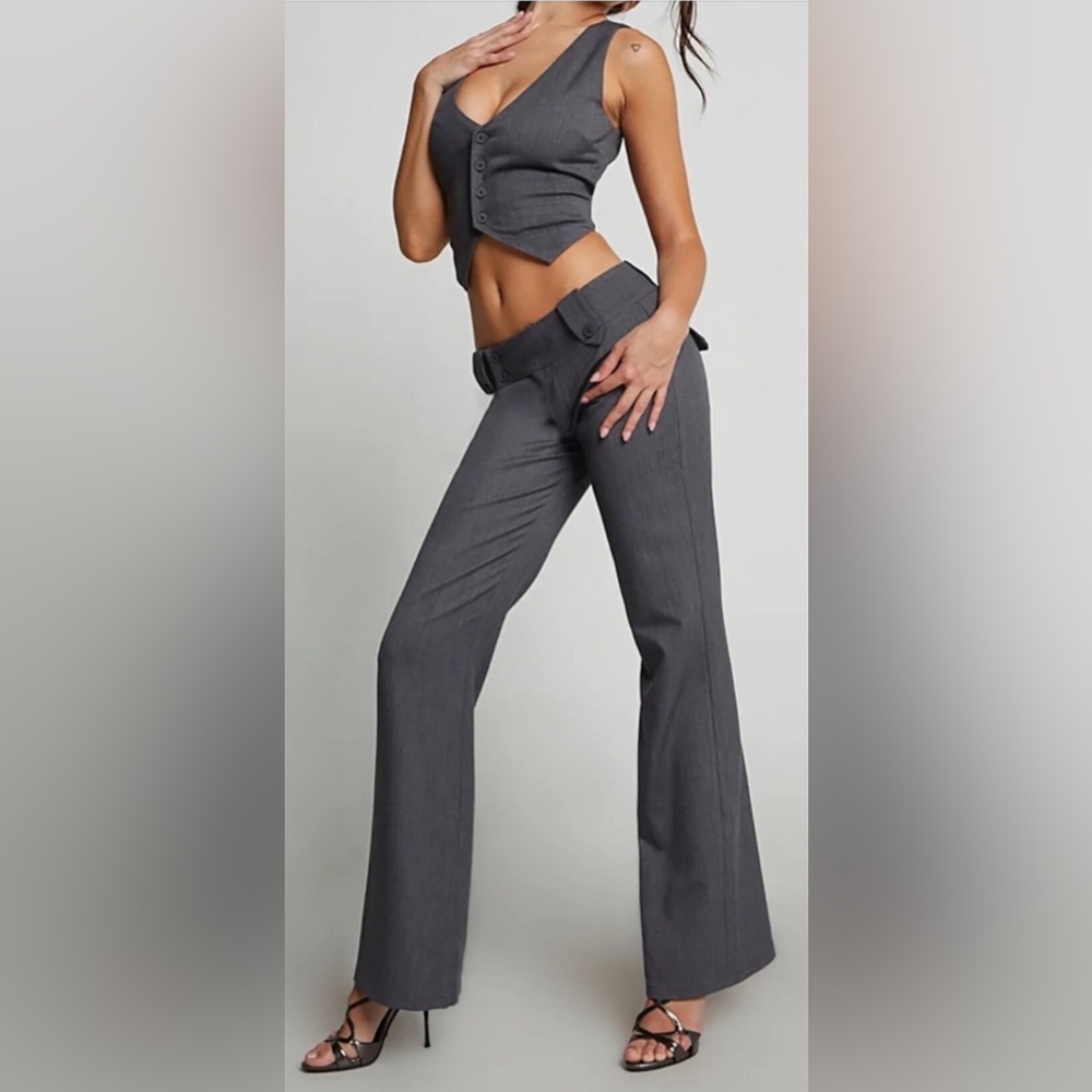 Tracy Evans Women's Charcoal Straight Leg Trousers